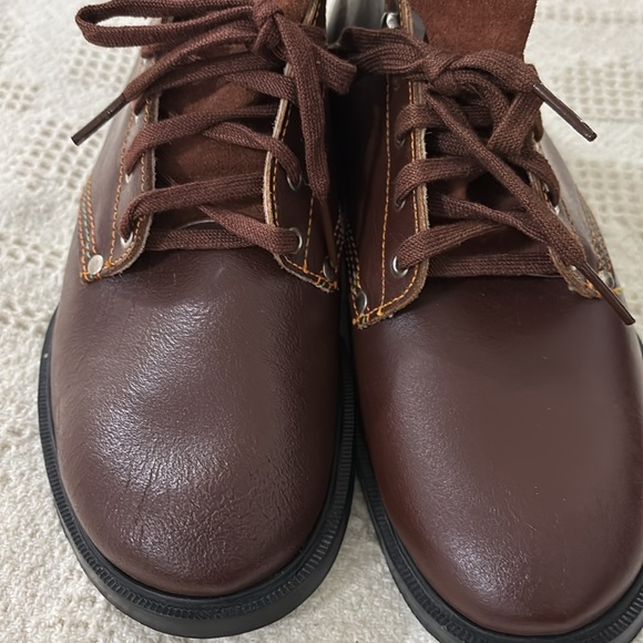 Hand Made Brown Leather Lace Up Boots Size‎ 7 main image 12